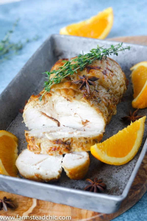 Paleo and Whole30 Slow Cooker Turkey Breast with Orange & Thyme • Farmstead Chic #turkey #dinner #recipe #food