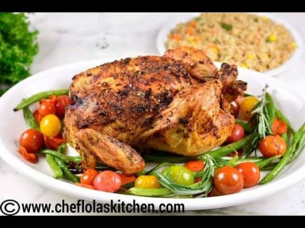 Easy Dry Rub Roast Chicken #recipe #chicken #roast #dinner