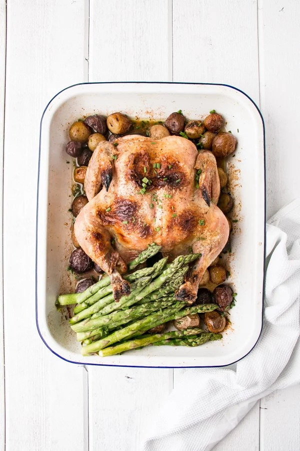 4-Ingredient Roast Chicken Dinner #recipe #chicken #roast #dinner