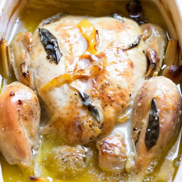 Thai Roasted Chicken in Coconut Milk #recipe #chicken #roast #dinner