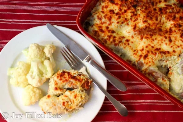 Creamy Basil Baked Sausage #5ingredient #recipe #food #dinner