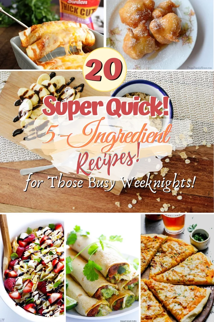 Not sure what to make on those busy weeknights? Use these quick and easy recipes for a delicious go-to meal. Great ideas! #recipe #food #5ingredients #dinner