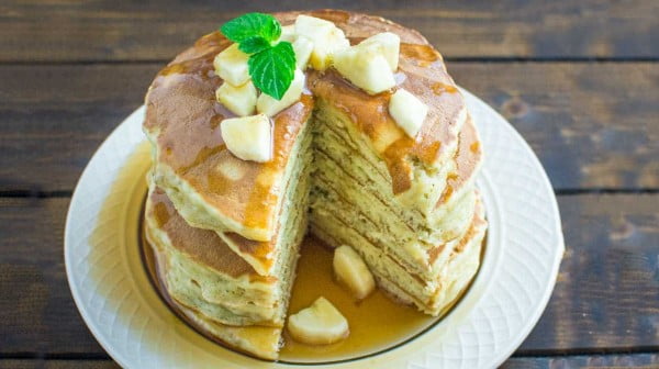 Healthy Banana Pancakes #banana #recipe #snack #dessert
