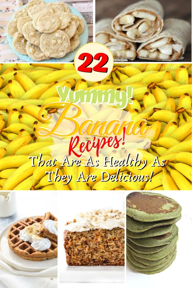 Want to add more fruit to your diet? Check out these great delicious banana recipes for snacks, desserts, and breakfast. Great recipes! #banana #snack #breakfast #dessert #recipe