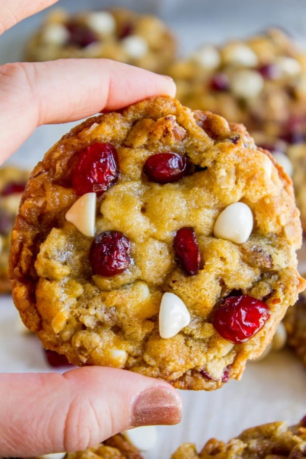 White Chocolate Cranberry Cookies from The Food Charlatan #cookies #snacks #dessert #food #recipe