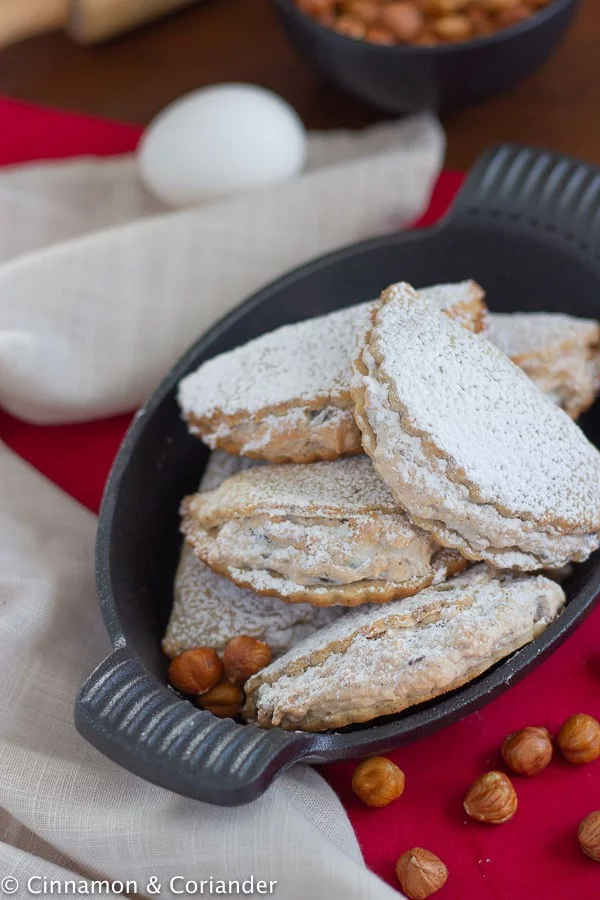 German Hazelnut Cookies with Hazelnut Meringue and Chocolate Chips #cookies #snacks #dessert #food #recipe