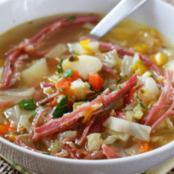 Corned Beef and Cabbage Soup (Skinny Taste) #cornedbeef #beef #dinner #recipe