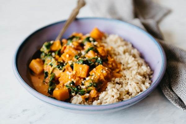 Delicious Vegan Butternut Squash Curry #curry #dinner #recipe #food