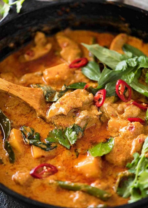 Thai Red Curry with Chicken #curry #dinner #recipe #food