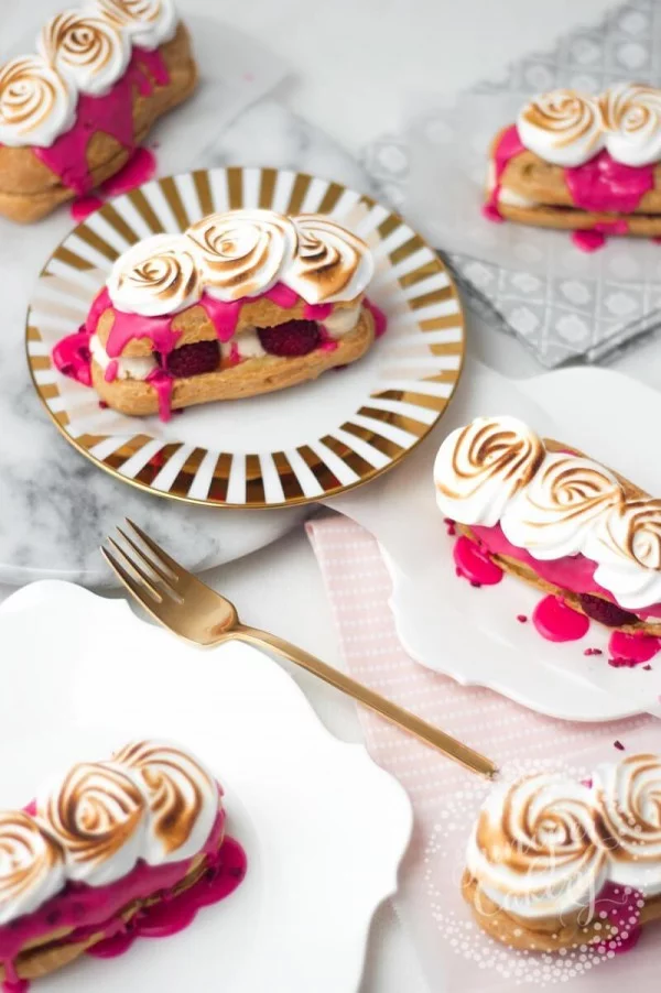 Recipe: Raspberry and Lemon Meringue Eclairs! #eclair #dessert #recipe