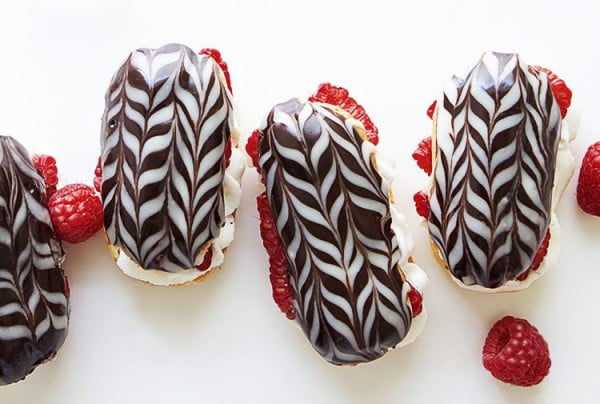 Raspberry Eclairs #eclair #dessert #recipe