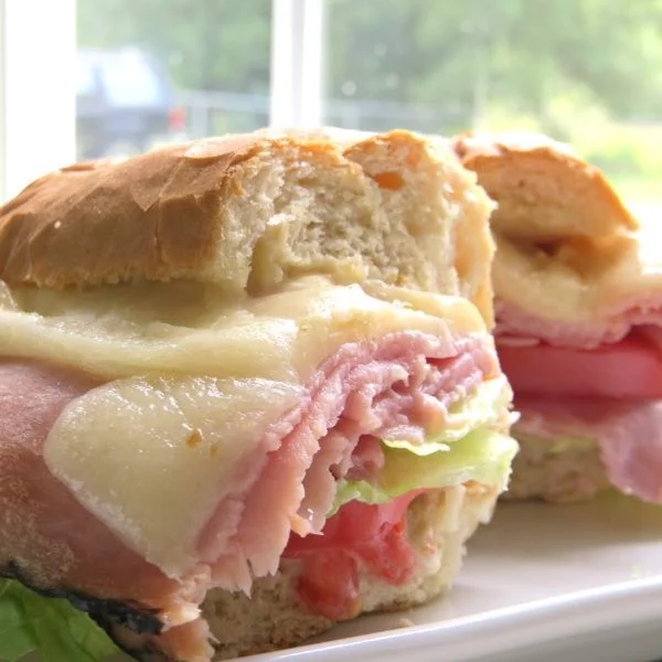 Baked Hot Ham Cheese Sandwiches #ham #recipe #dinner