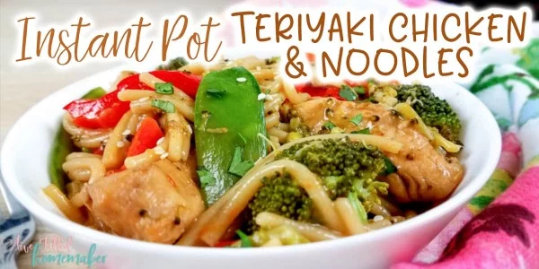 Instant Pot Teriyaki Chicken & Noodles {SOY FREE, Gluten FREE} #instantpot #pressurecooker #noodles #dinner #recipe