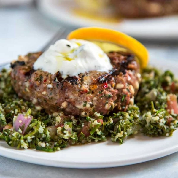 Mediterranean Feta Lamb Burgers #lamb #dinner #recipe