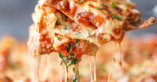 Turkey and Spinach Veggie Lasagna #lasagna #dinner #food #recipe