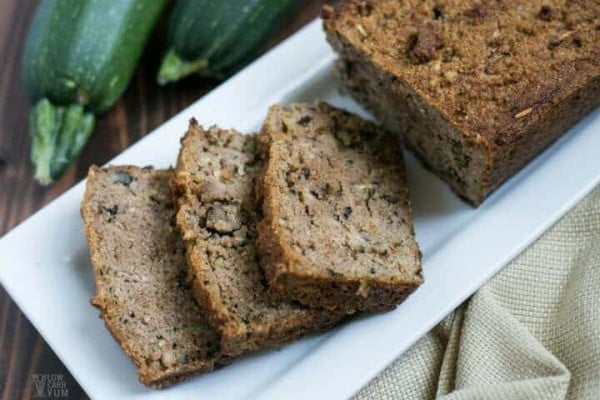 Low Carb Zucchini Bread #lowcarb #bread #dinner #breakfast #lunch #recipe