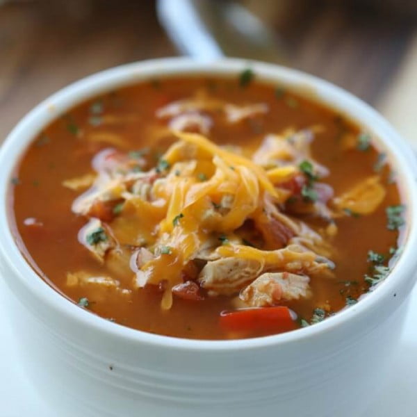 Instant Pot Chicken Fajita Soup #lowcarb #instantpot #dinner #recipe #food