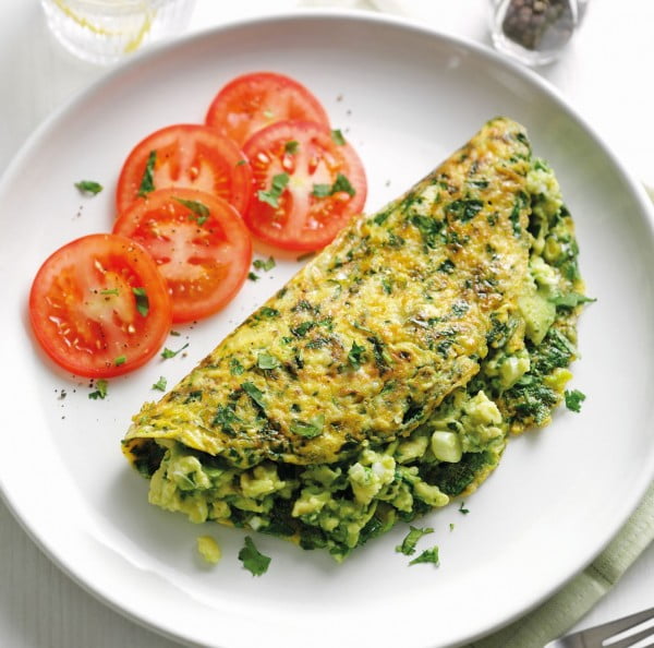 Super Green Omelette Vegetarian Recipe #omelette #breakfast #eggs #recipe