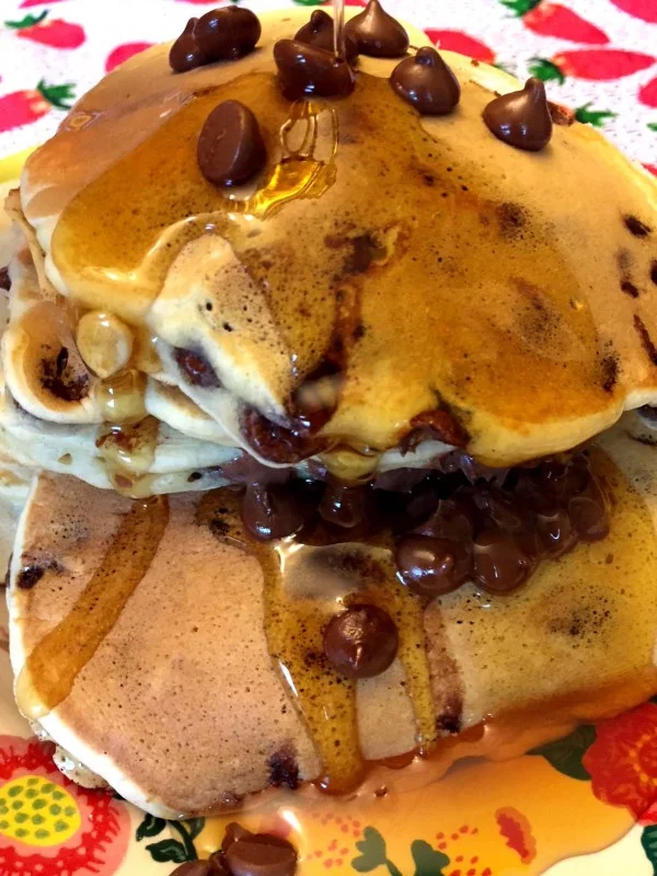 Easy Chocolate Chip Pancakes Recipe From Scratch #pancakes #dinner #lunch #snack #food #recipe