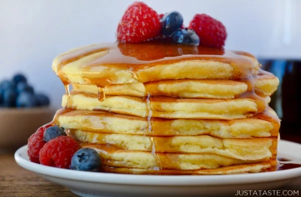 Fluffy Ricotta Pancakes #pancakes #dinner #lunch #snack #food #recipe
