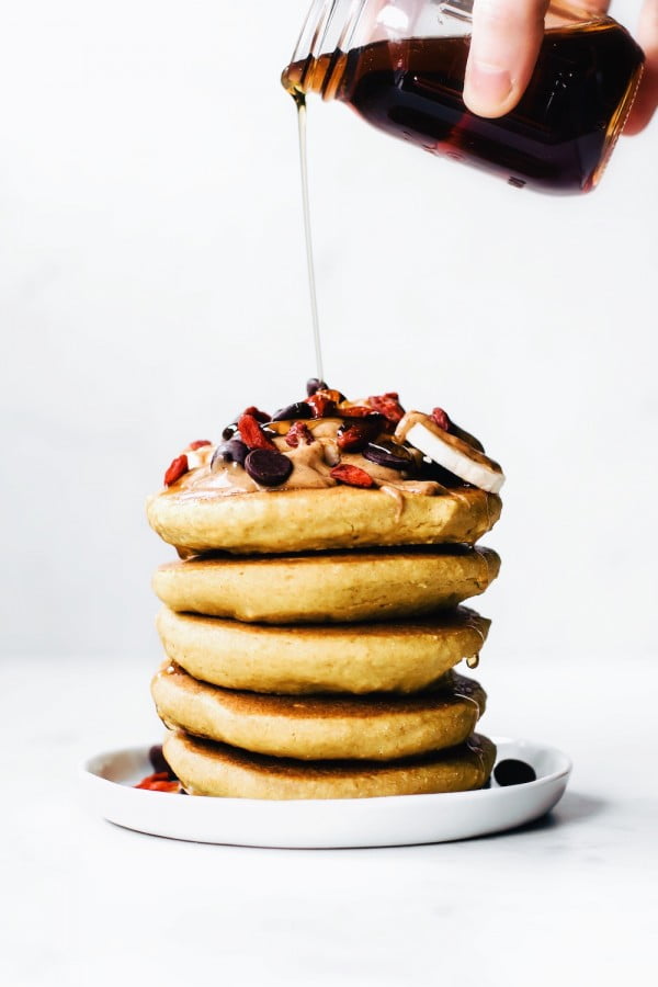 Fluffy Quinoa Pancakes (Vegan + Gluten-Free) #pancakes #dinner #lunch #snack #food #recipe