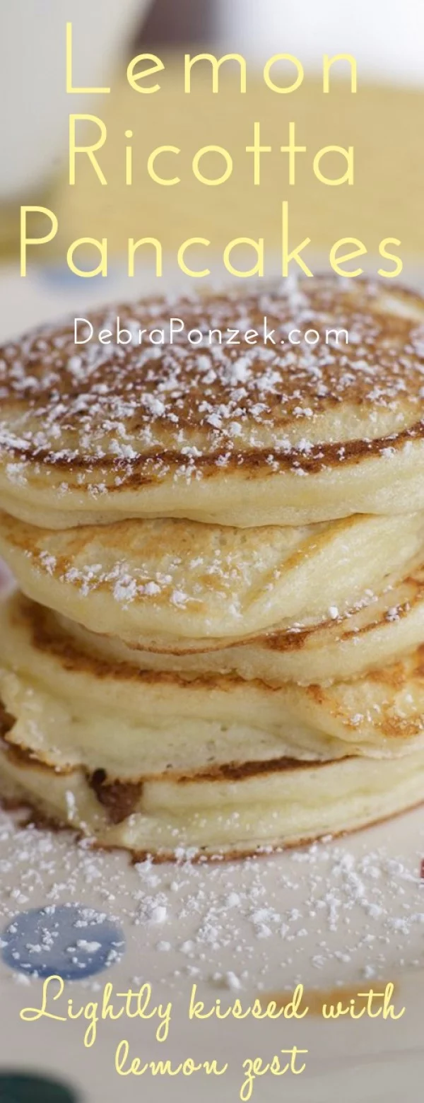 Lemon Ricotta Pancakes Recipe #pancakes #dinner #lunch #snack #food #recipe