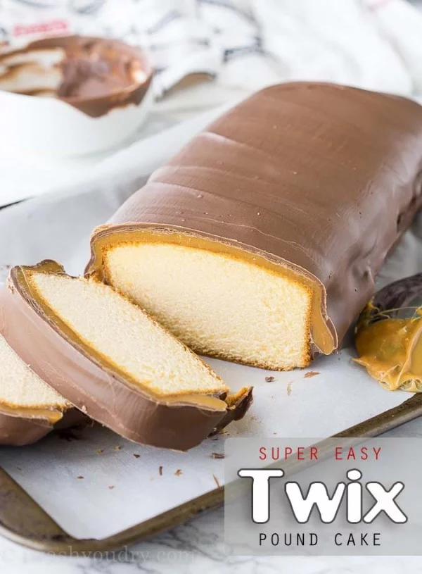 Super Easy Twix Pound Cake #poundcake #cake #recipe #dessert