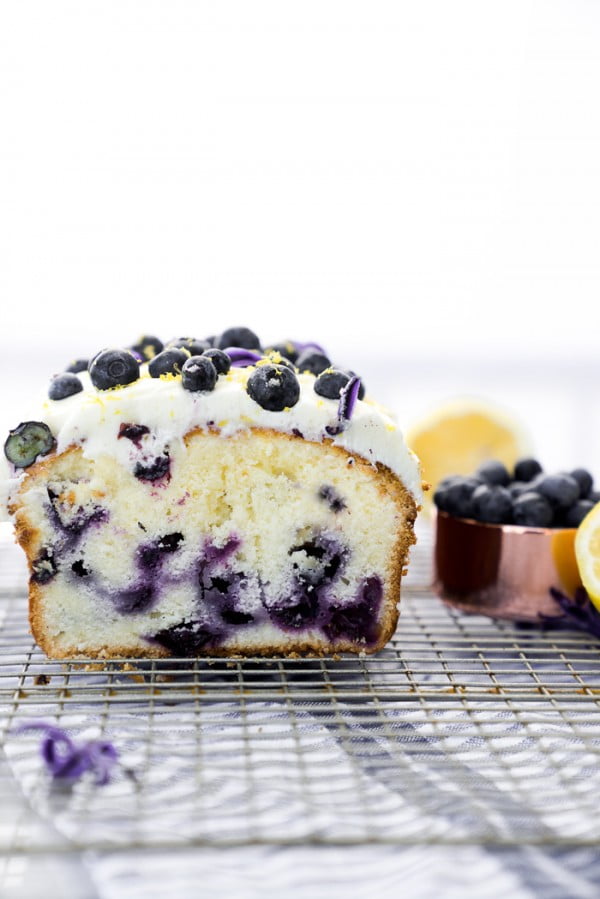 Cream Cheese Lemon Blueberry Pound Cake Recipe - #poundcake #cake #recipe #dessert