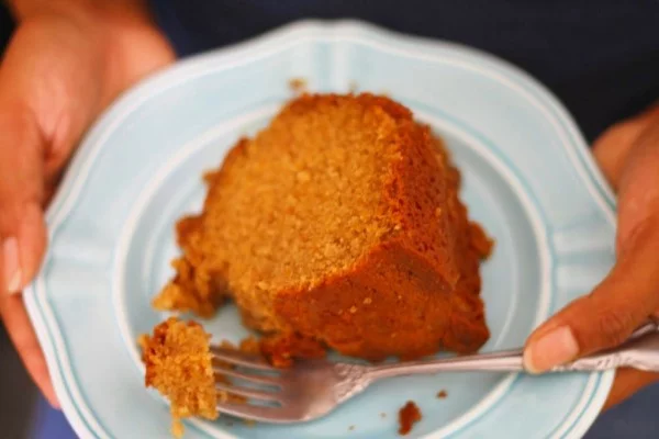 Ty's Sweet Potato Praline Sour Cream Pound Cake #poundcake #cake #recipe #dessert