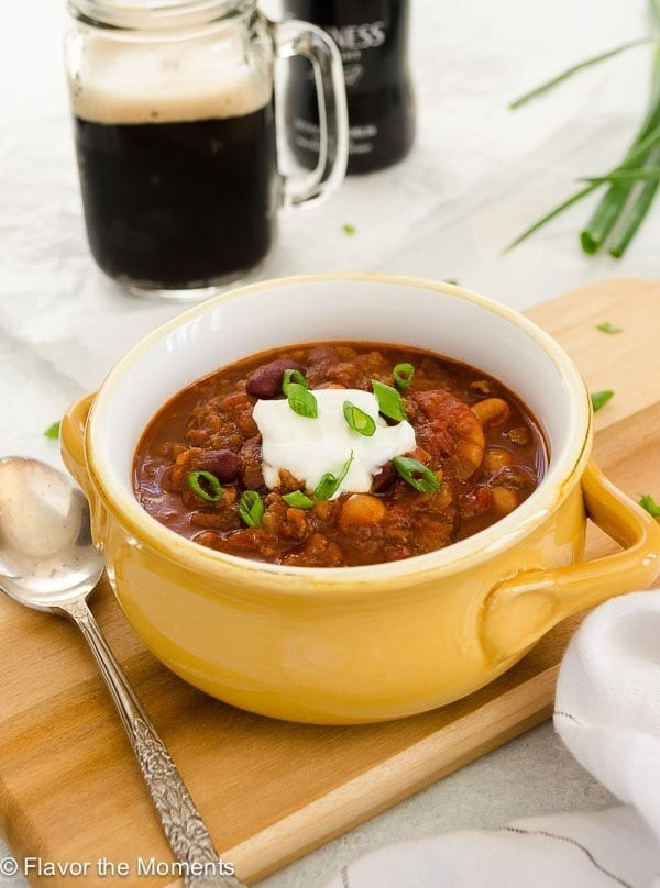 Guinness Beef Chili #beer #dinner #recipe #food