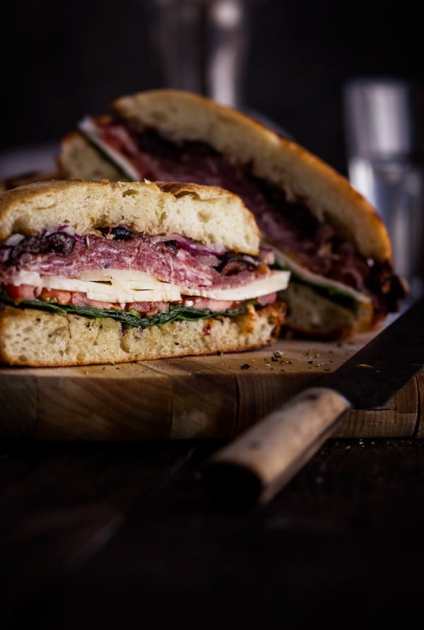Famous New Orleans Easy Muffuletta Sandwich Recipe #sandwich #lunch #snack #recipe