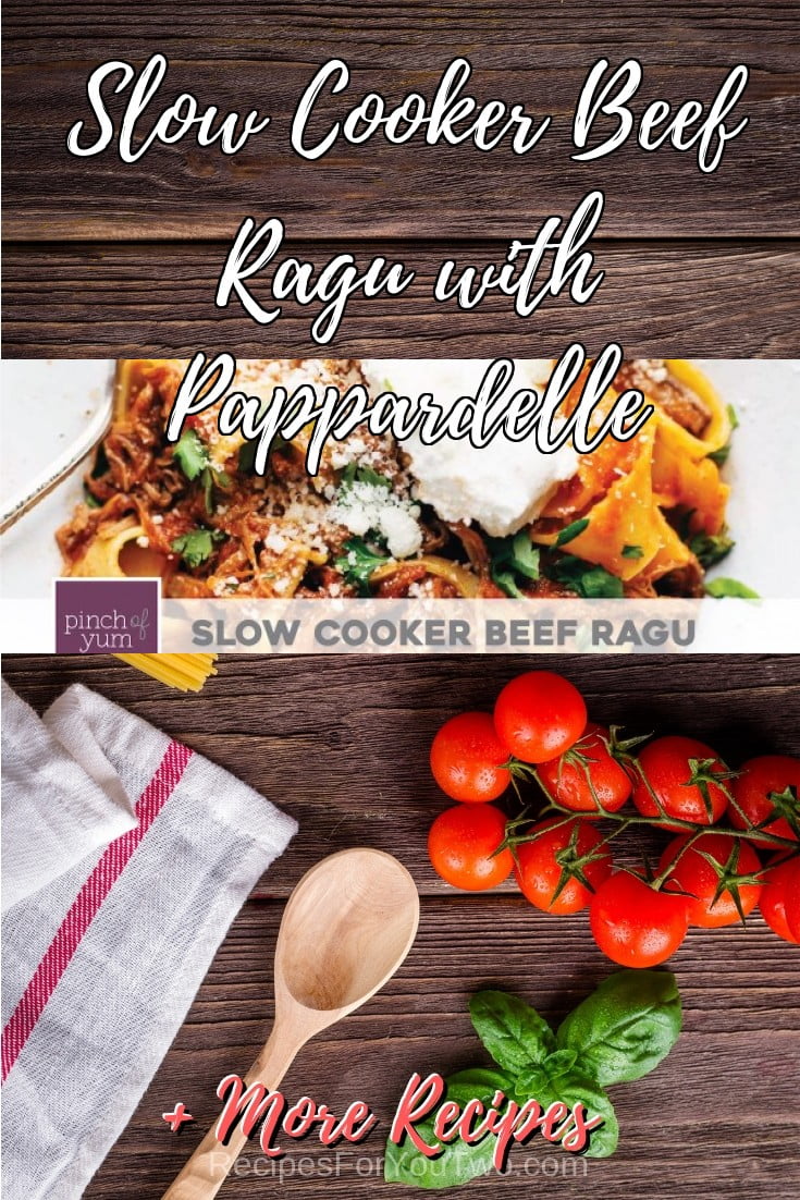 Slow Cooker Beef Ragu with Pappardelle #crockpot #slowcooker #pasta #dinner #food #recipe