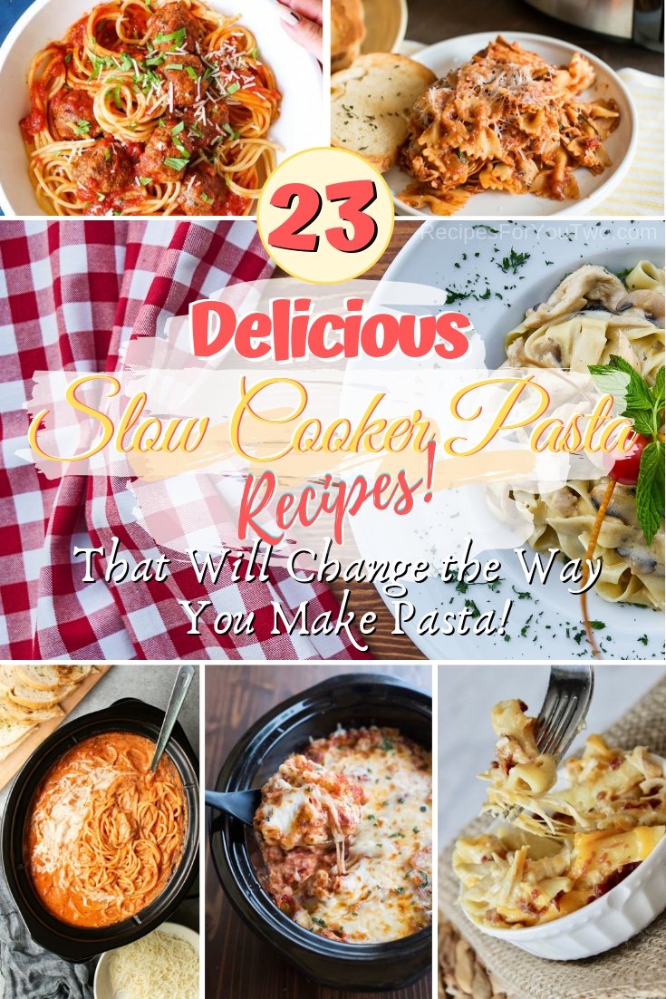 This is a new way to cook pasta and it's amazing. Check out these 23 delicious slow cooker pasta recipe! #pasta #dinner #slowcooker #crockpot #food #recipe