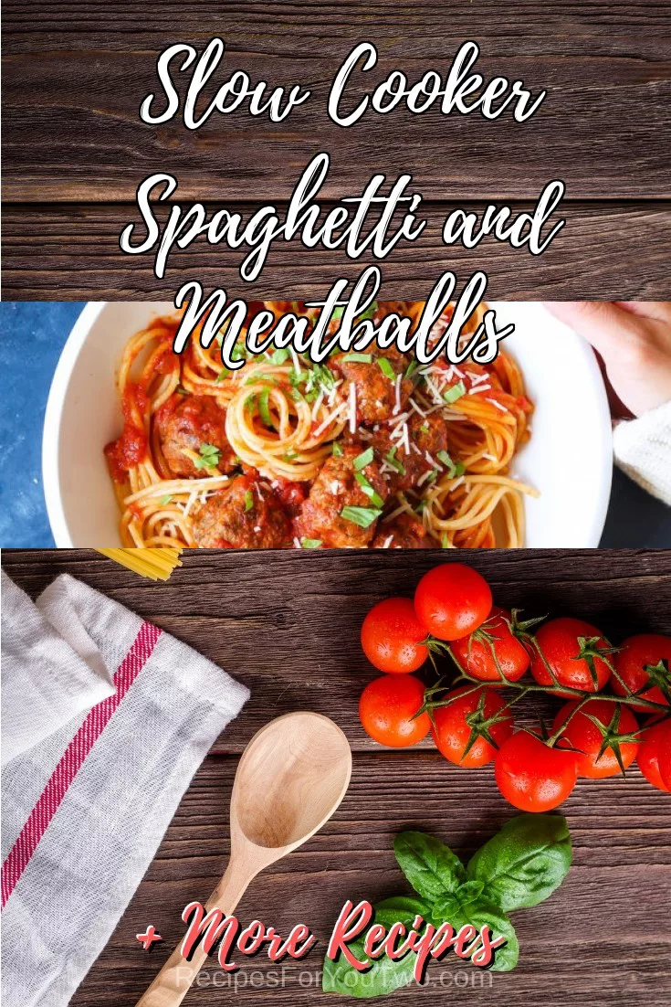 Slow Cooker Spaghetti and Meatballs #crockpot #slowcooker #pasta #dinner #food #recipe