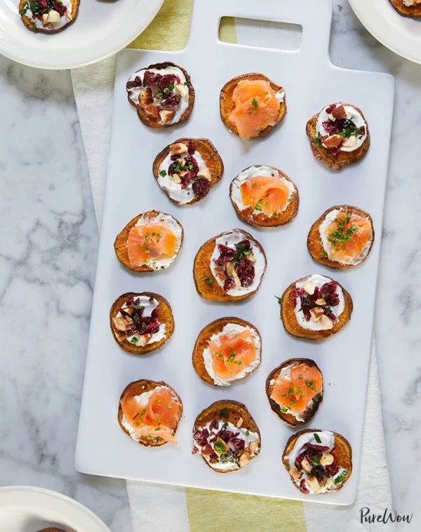 Sweet Potato Crostini #smallbites #partyfood #snack #recipe