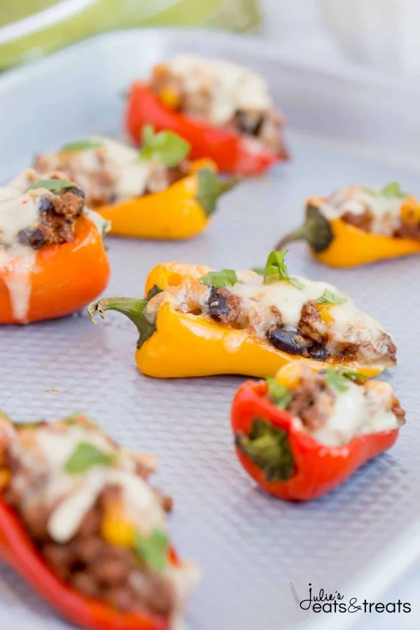 Sweet Pepper Poppers #smallbites #partyfood #snack #recipe