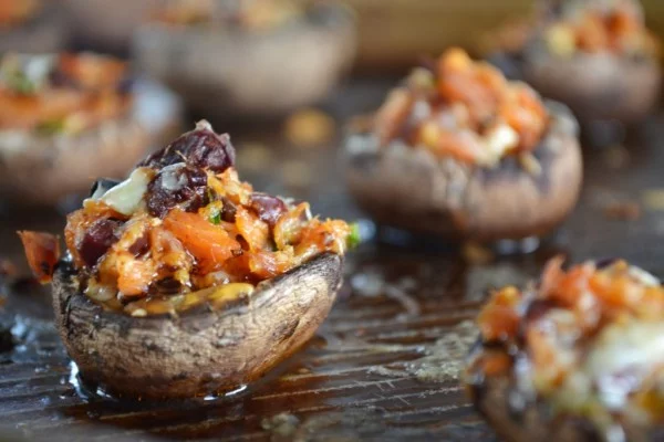 Smoked Salmon and Gouda Stuffed Mushrooms • Sage to Silver #smallbites #partyfood #snack #recipe