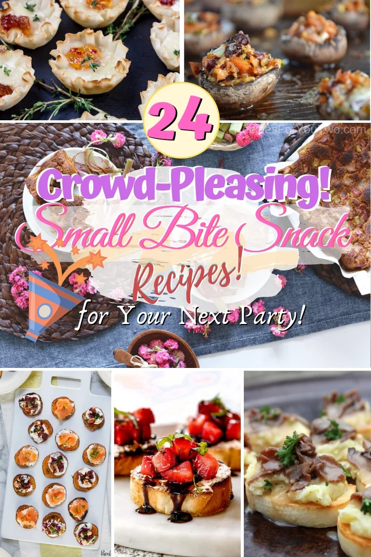 Make the best small bite snacks for your next party. These recipes are real crowd-pleasers! #recipe #snacks #smallbites #food #partyfood