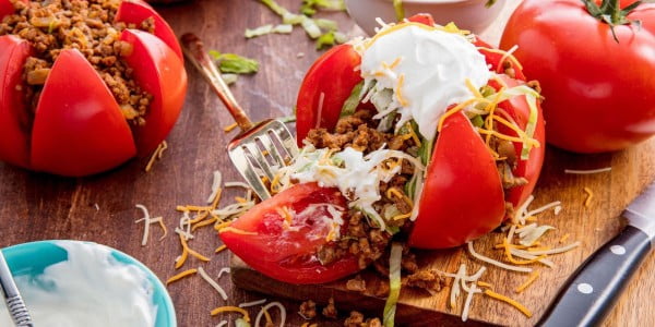 Taco Tomatoes Are Our All-Time Favorite Low-Carb Hack #tomato #recipe #dinner