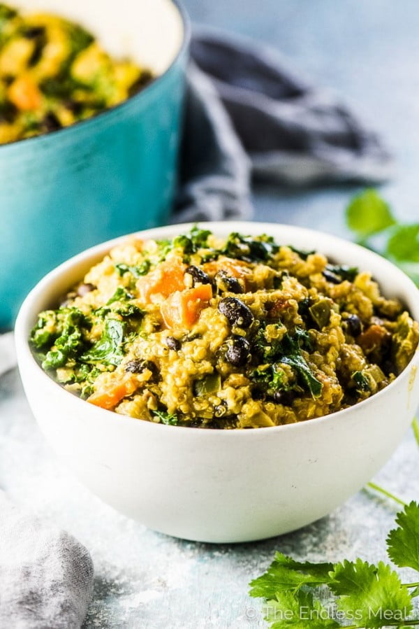 Curried Vegetable Stew with Quinoa #vegan #dinner #recipe #healthy #food
