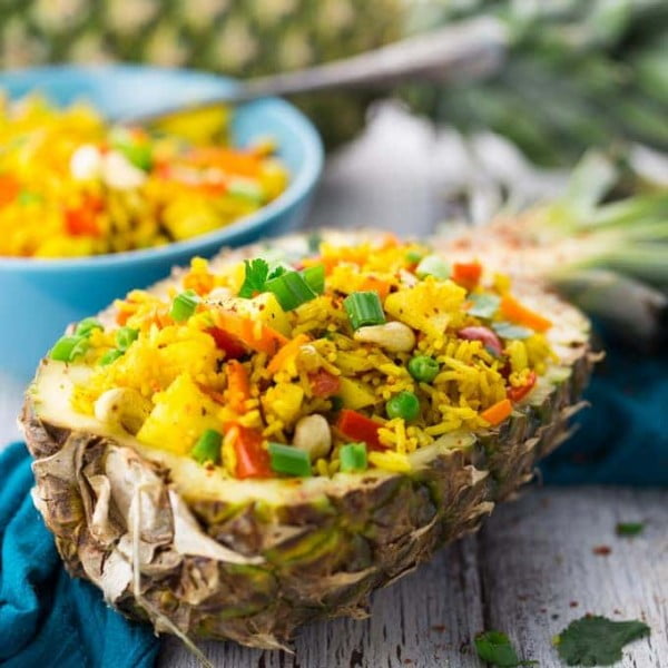 Thai Pineapple Fried Rice Recipe (Vegan) #vegan #dinner #recipe #healthy #food