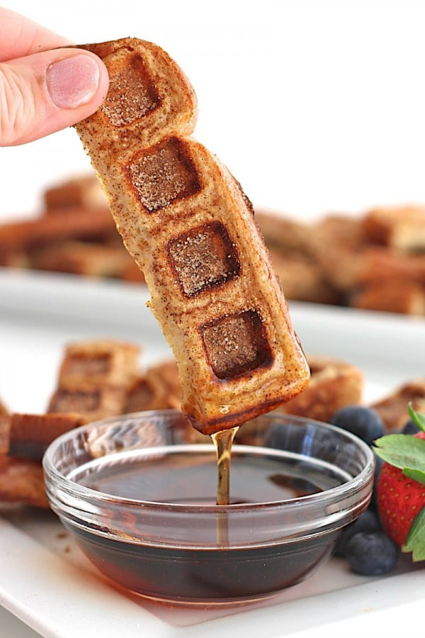 French Toast Waffle Sticks #wallfeiron #wafflemaker #waffles #dinner #snacks #lunch #food #recipe