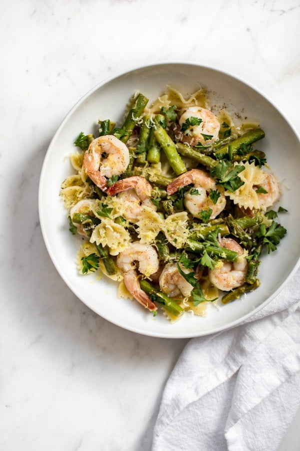 Healthy Shrimp and Asparagus Pasta Recipe #20minute #pasta #recipe #dinner