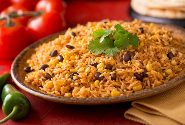 Easy Spanish Rice with Beans Recipe #beans #dinner #recipe
