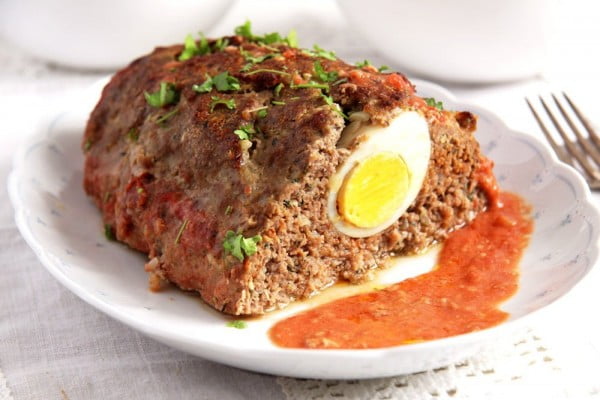 Easy Meatloaf with Eggs #recipe #eggs #boiled #breakfast #snack