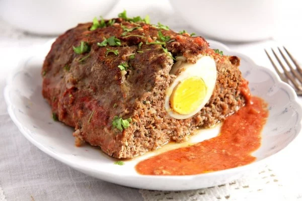Easy Meatloaf with Eggs #recipe #eggs #boiled #breakfast #snack