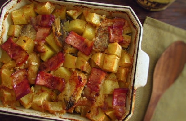 Cod in the oven with bacon and honey #cod #fish #dinner #recipe