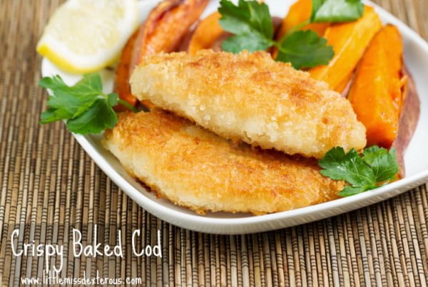 Crispy Baked Cod (tastes fried)- Healthy and Easy to Make #cod #fish #dinner #recipe