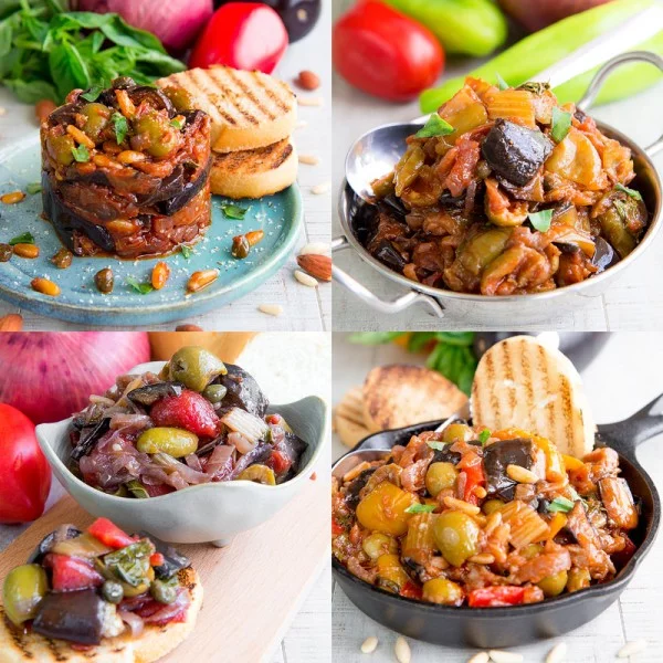 SICILIAN CAPONATA: history & 4 authentic recipes #italian #dinner #recipe