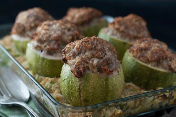 Stuffed Round Courgettes #italian #dinner #recipe